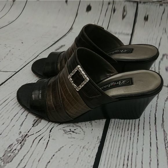 Brighton‎ Robin Pewter Leather Wedge Sandal - Picture 4 of 10
